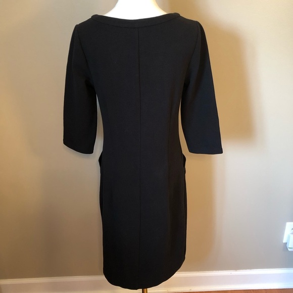 Boden 3/4 Length Sleeve Black Midi Dress Size 8L - Picture 2 of 10